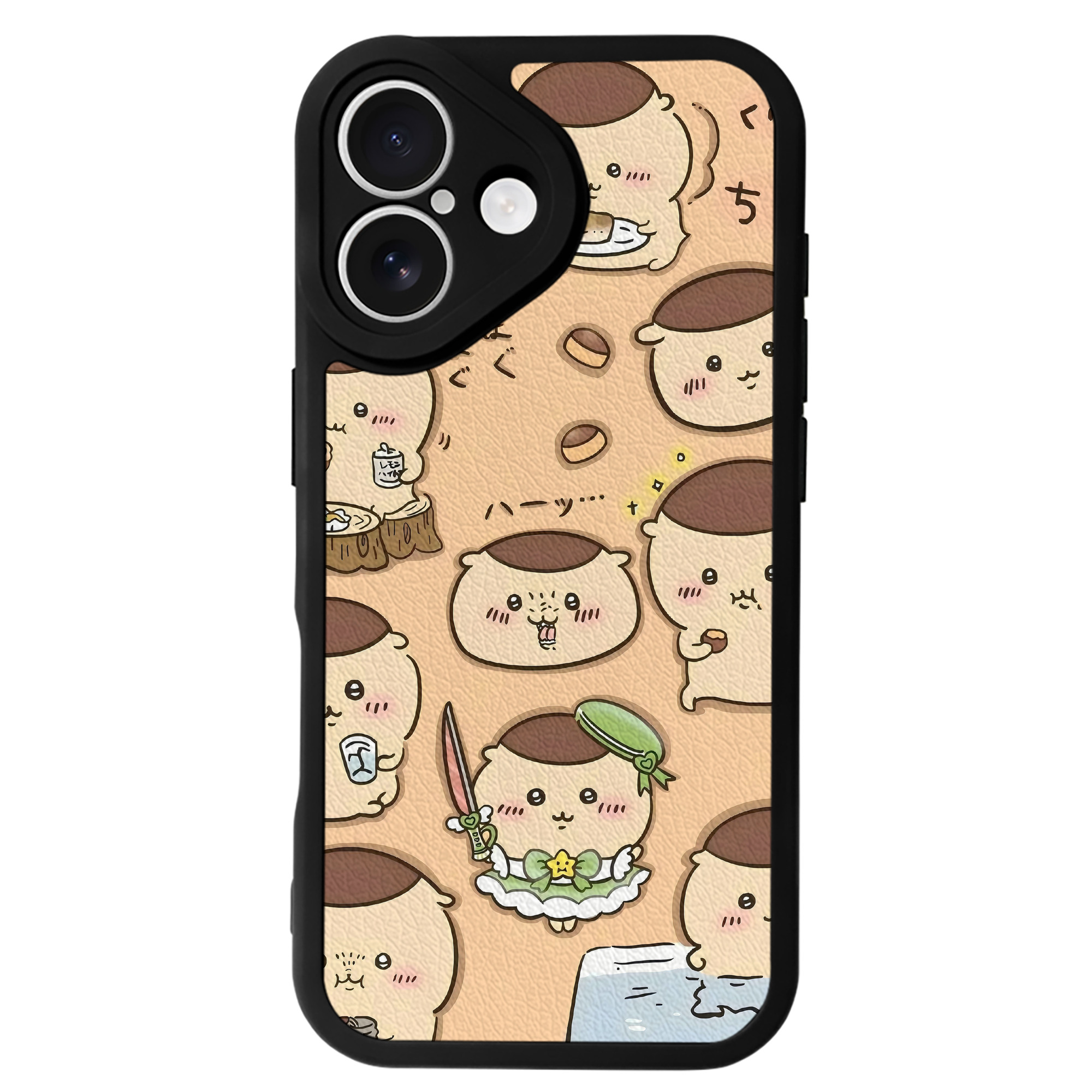 （画像用） ちいかわ Chii-kawa 【iPhone 16シリーズ対応】シリコンスマホケース（レザー調） 材質：シリコン